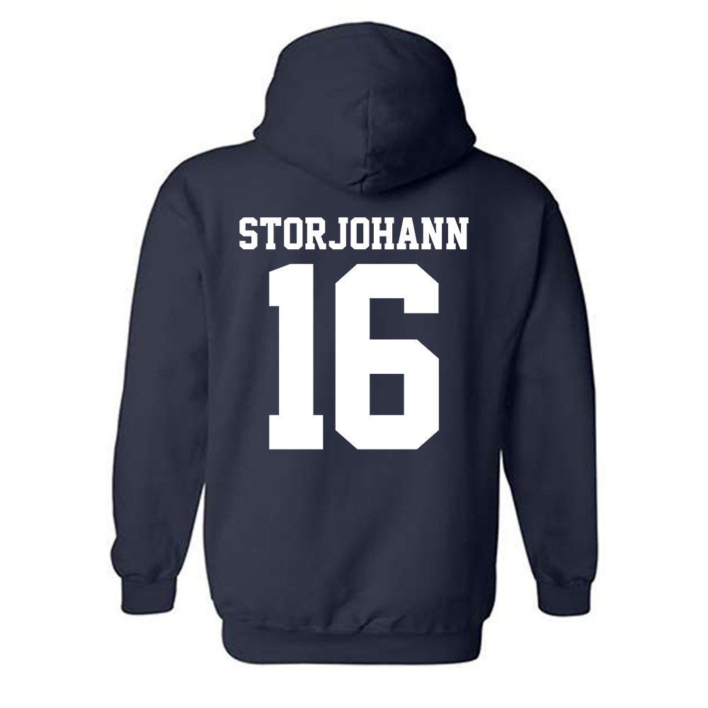 UC Davis - NCAA Baseball : Peter Storjohann - Classic Shersey Hooded Sweatshirt-1