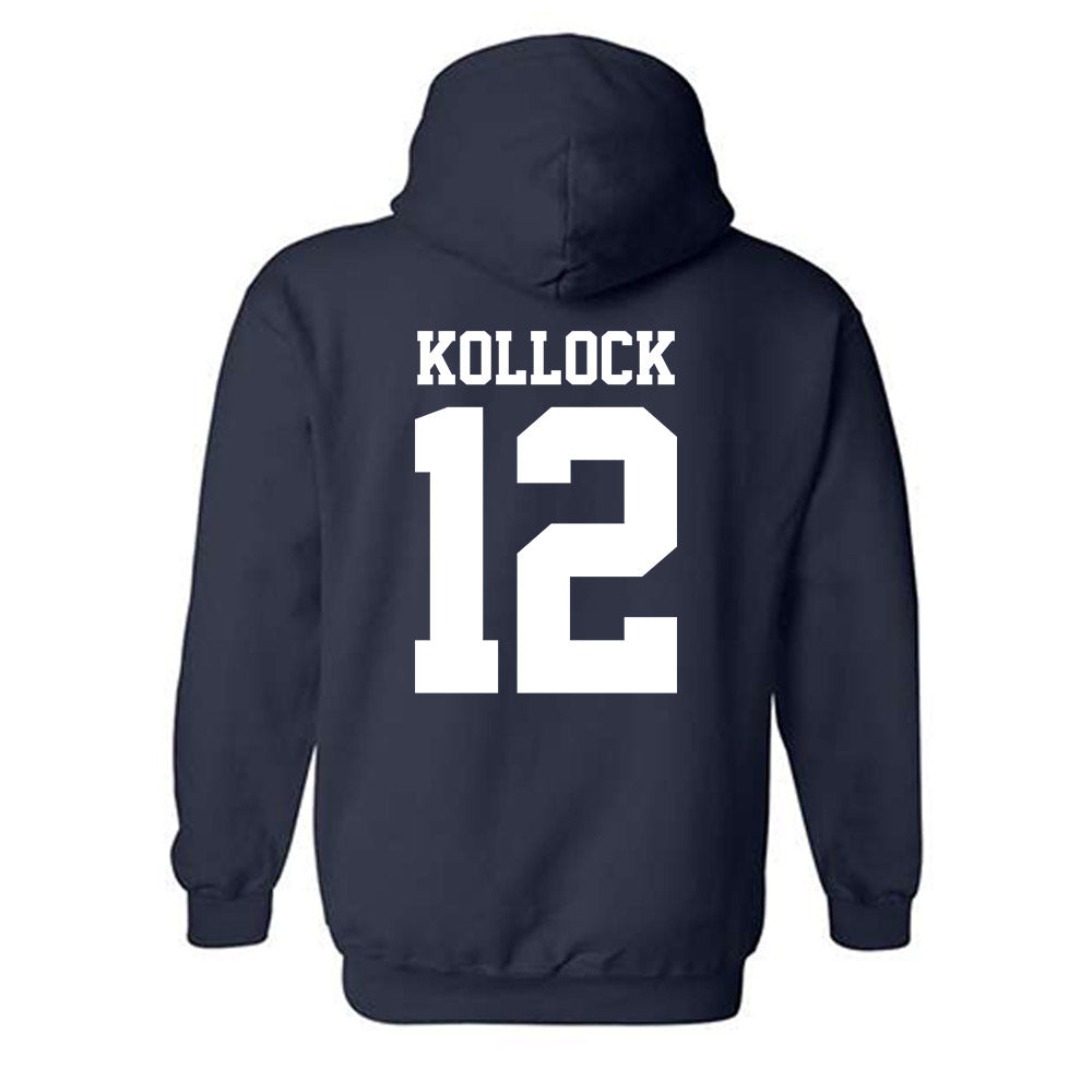 UC Davis - NCAA Football : Jackson Kollock - Classic Shersey Hooded Sweatshirt-1