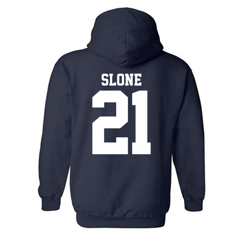UC Davis - NCAA Football : Teeg Slone - Classic Shersey Hooded Sweatshirt-1