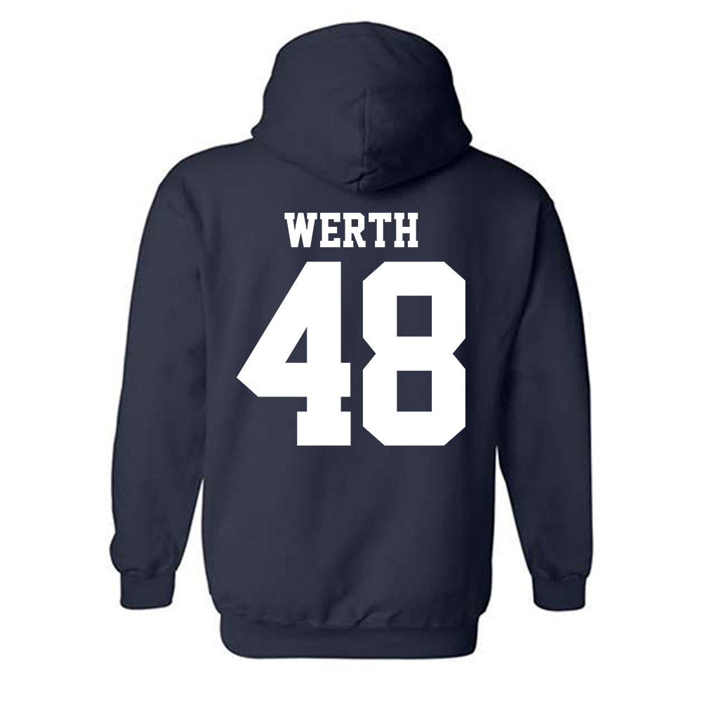 UC Davis - NCAA Baseball : Taylor Werth - Classic Shersey Hooded Sweatshirt-1