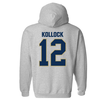 UC Davis - NCAA Football : Jackson Kollock - Classic Shersey Hooded Sweatshirt-1