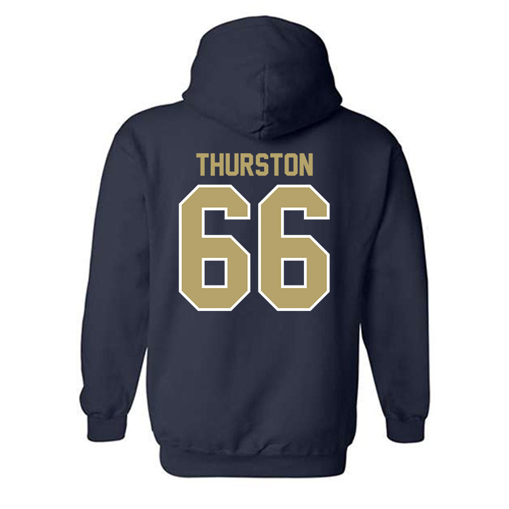 UC Davis - NCAA Football : Jezniah Thurston - Classic Fashion Shersey Hooded Sweatshirt-1