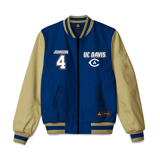 UC Davis - NCAA Women's Volleyball : Jada Johnson - Bomber Jacket-0