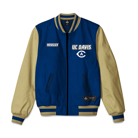 UC Davis - NCAA Men's Track & Field : Caveli Hensley - Bomber Jacket-0