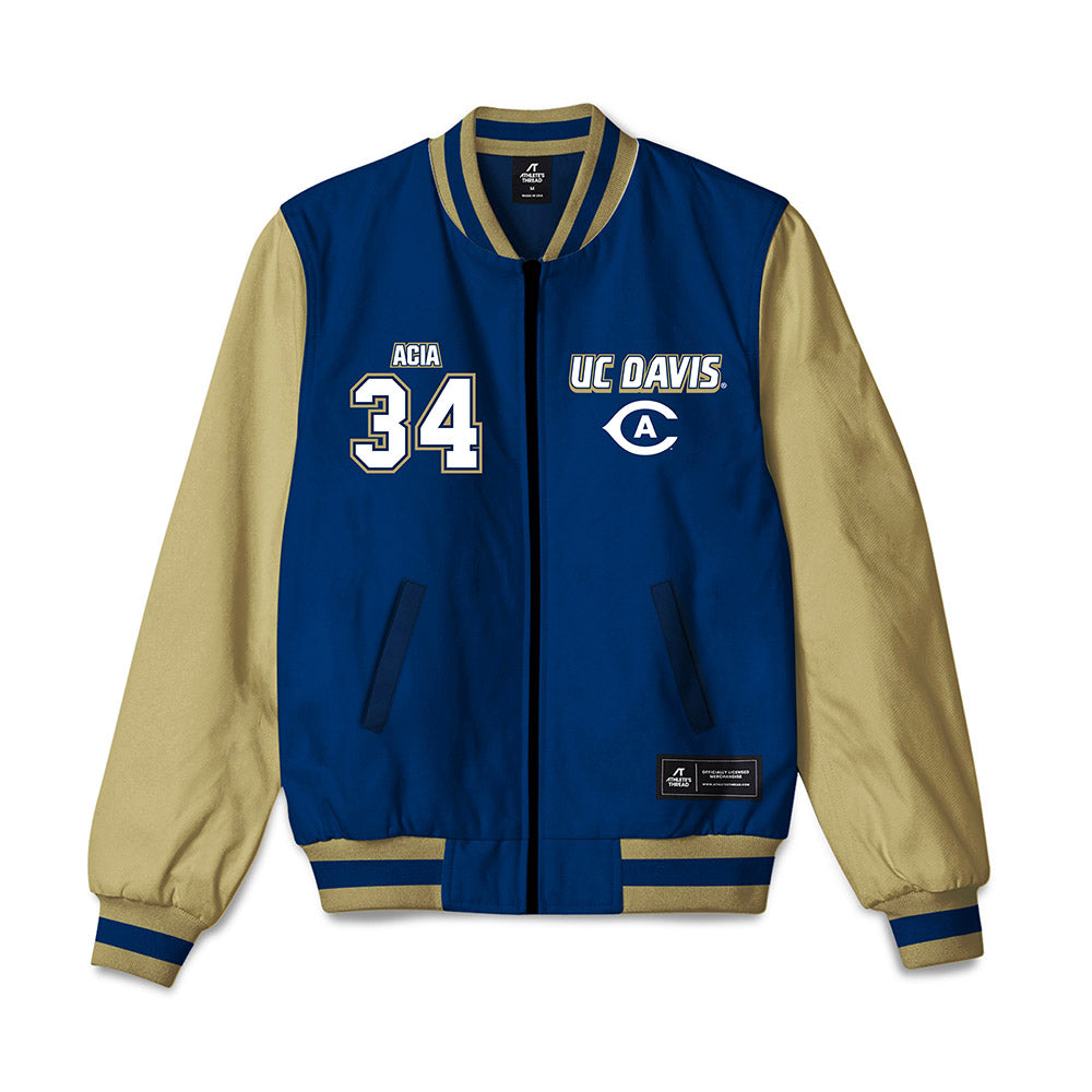 UC Davis - NCAA Football : Kai Acia - Bomber Jacket-0