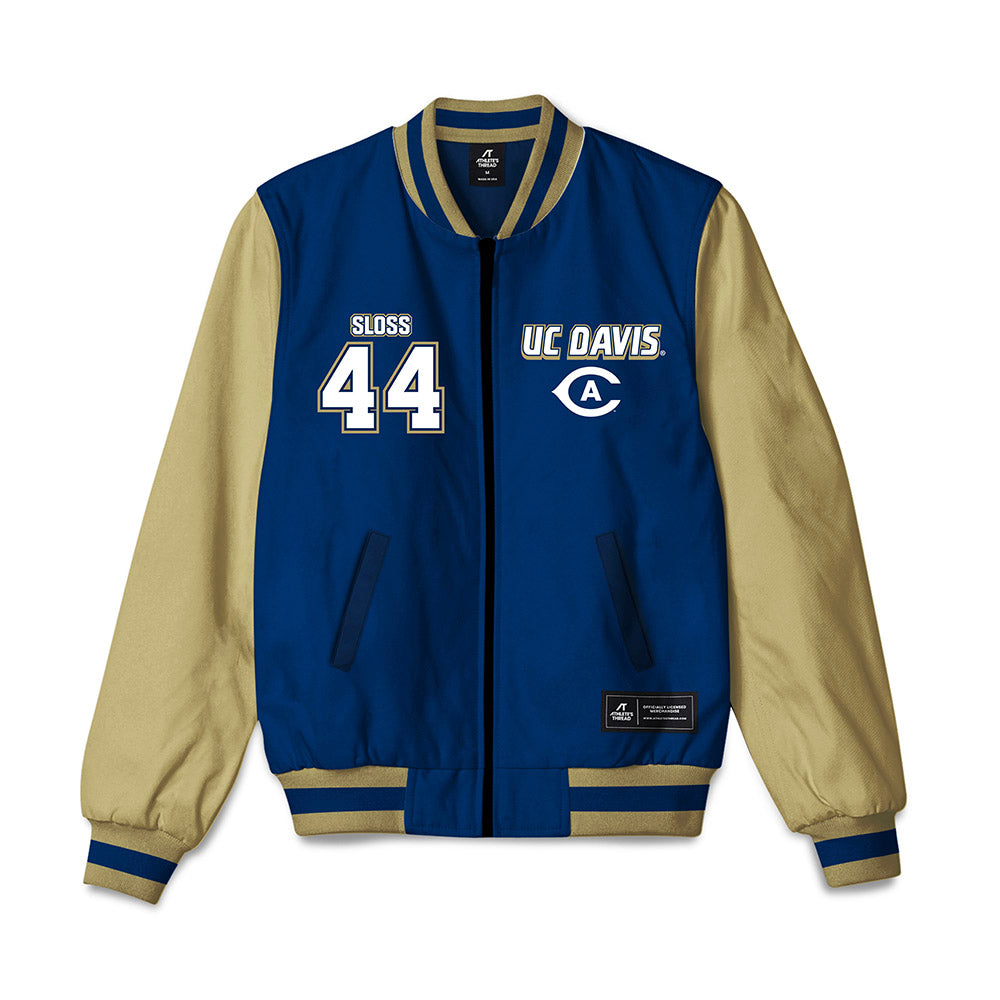 UC Davis - NCAA Softball : Taylor Sloss - Bomber Jacket-0