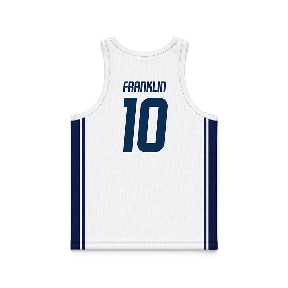 UC Davis - NCAA Men's Basketball : Cj Franklin - White Basketball Jersey-1