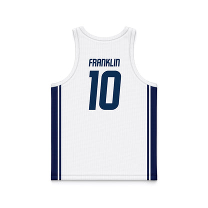 UC Davis - NCAA Men's Basketball : Cj Franklin - White Basketball Jersey-1