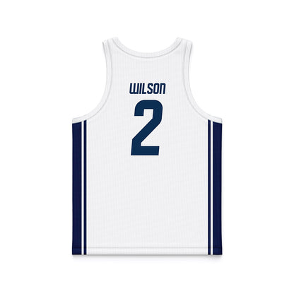 UC Davis - NCAA Men's Basketball : Marcus Wilson - White Basketball Jersey-1