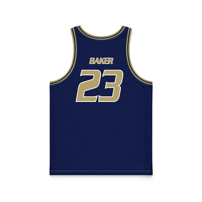 UC Davis - NCAA Women's Basketball : Victoria Baker - Blue Basketball Jersey-1