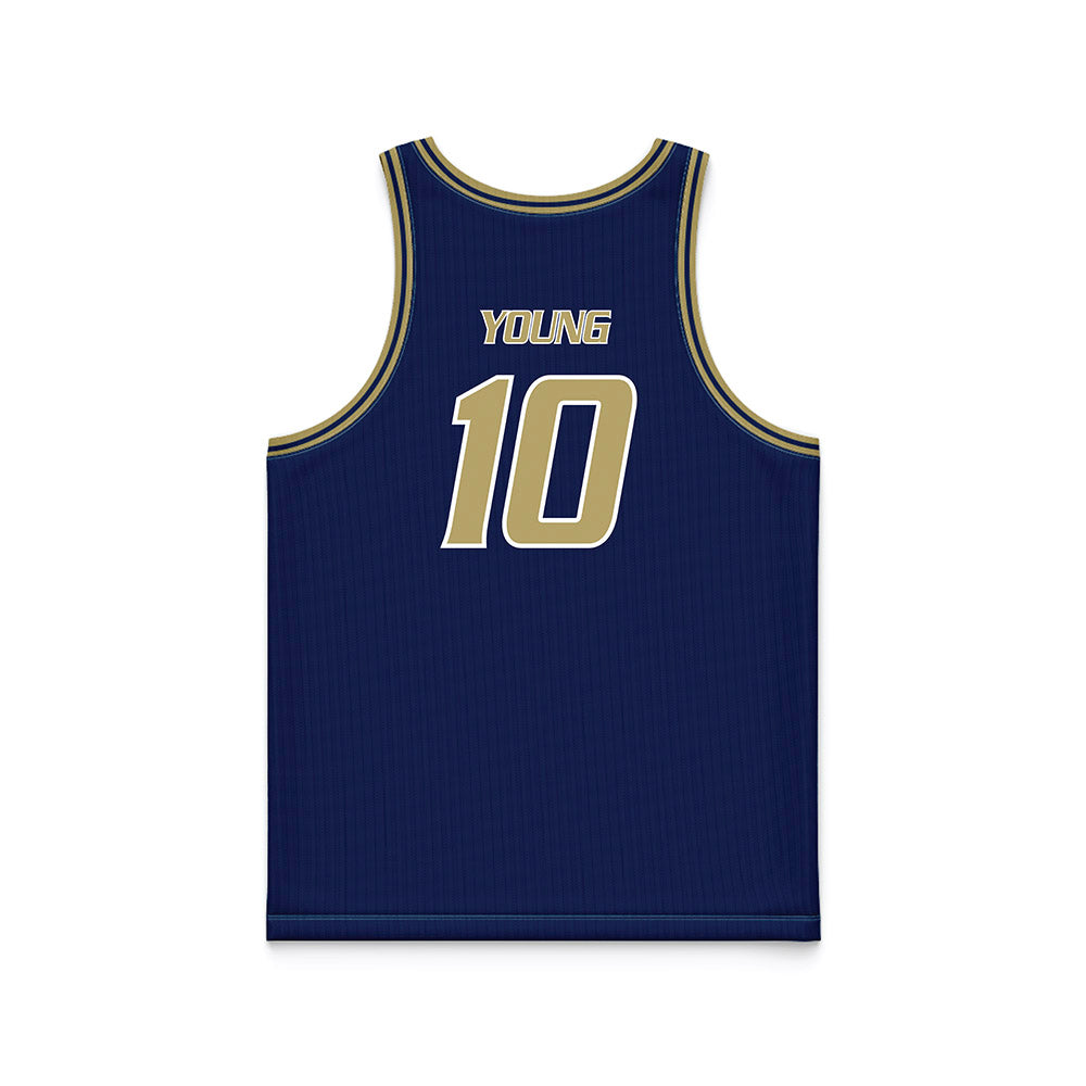 UC Davis - NCAA Women's Basketball : Tegan Young - Blue Basketball Jersey-1