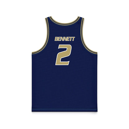 UC Davis - NCAA Women's Basketball : Ryann Bennett - Blue Basketball Jersey-1