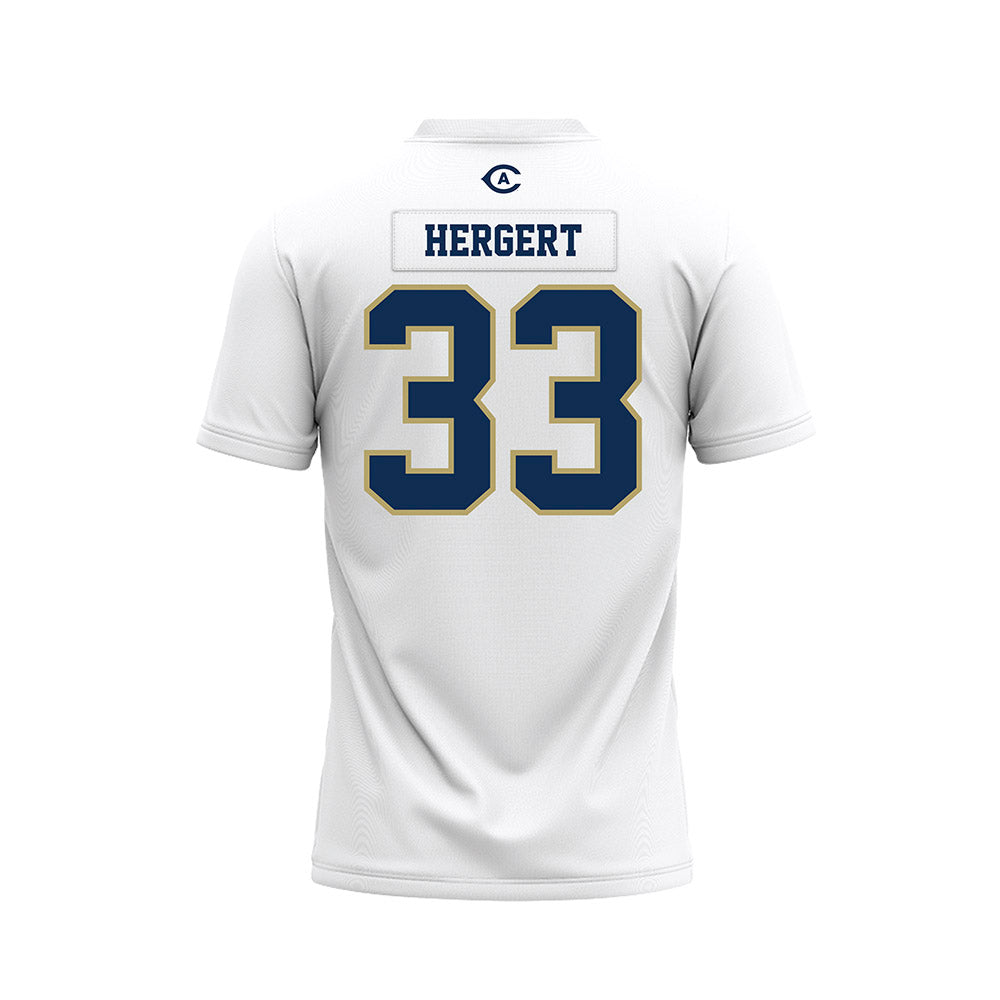 UC Davis - NCAA Football : Conner Hergert - White Premium Football Jersey-1