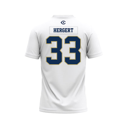 UC Davis - NCAA Football : Conner Hergert - White Premium Football Jersey-1