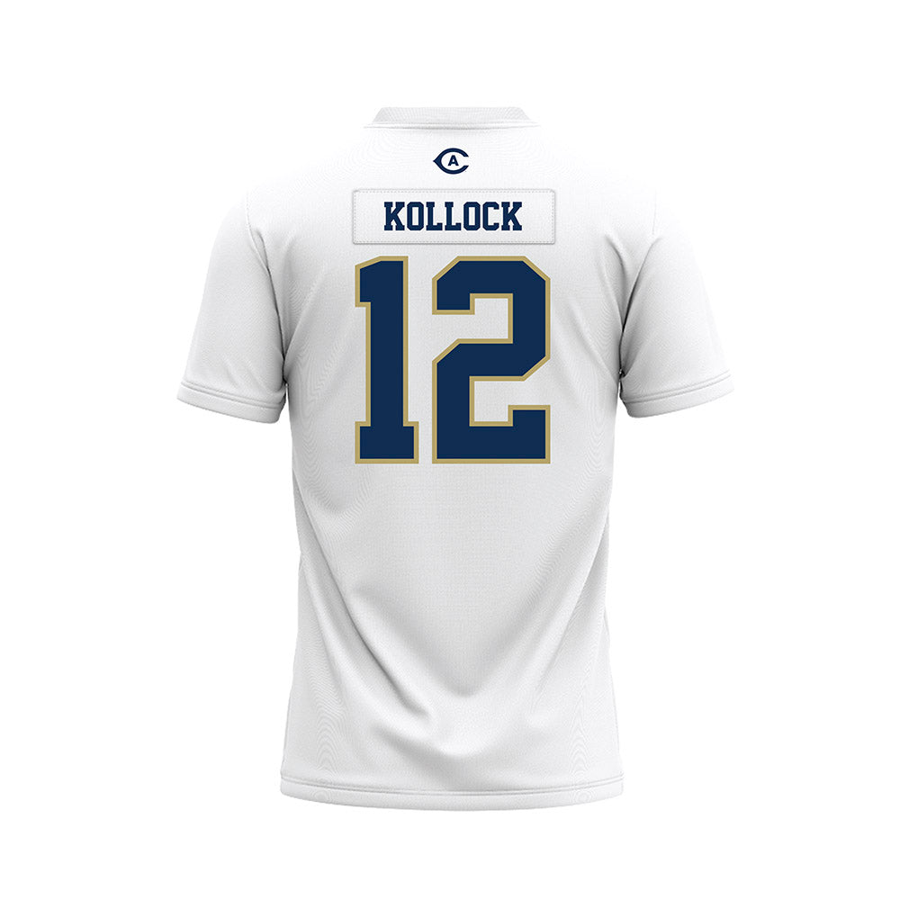 UC Davis - NCAA Football : Jackson Kollock - White Premium Football Jersey-1