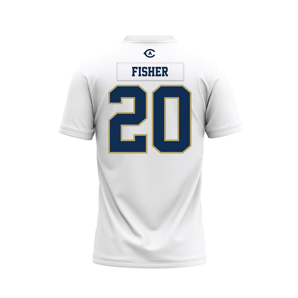 UC Davis - NCAA Football : Jordan Fisher - White Premium Football Jersey-1