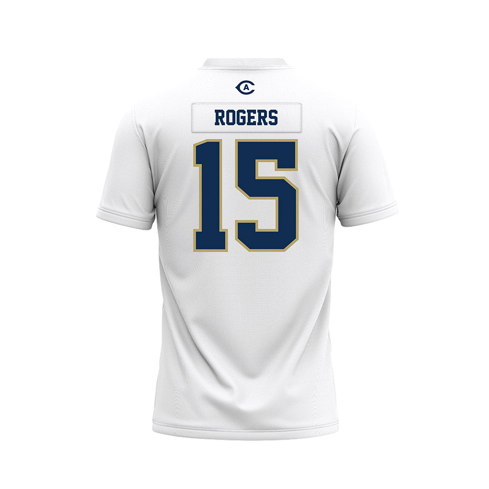 UC Davis - NCAA Football : Jordan Rogers - White Premium Football Jersey-1