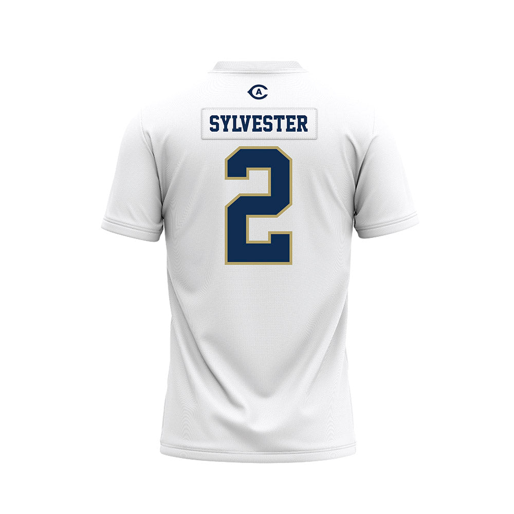 UC Davis - NCAA Football : Chauncey Sylvester - White Premium Football Jersey-1