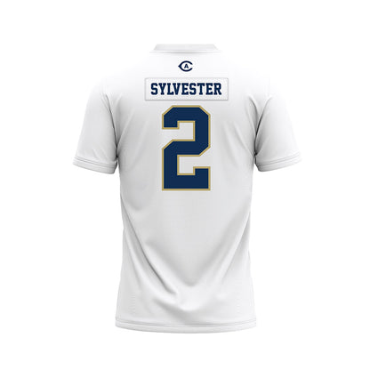 UC Davis - NCAA Football : Chauncey Sylvester - White Premium Football Jersey-1