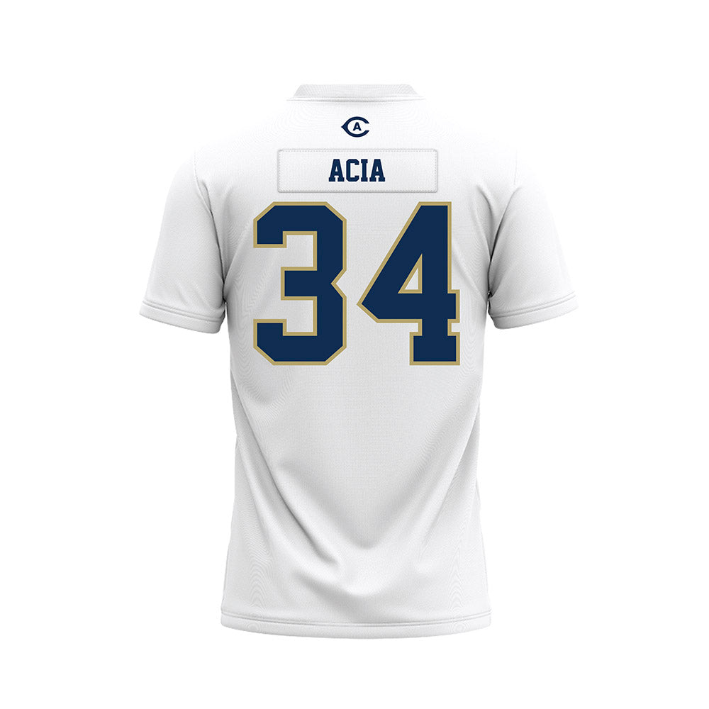 UC Davis - NCAA Football : Kai Acia - White Premium Football Jersey-1