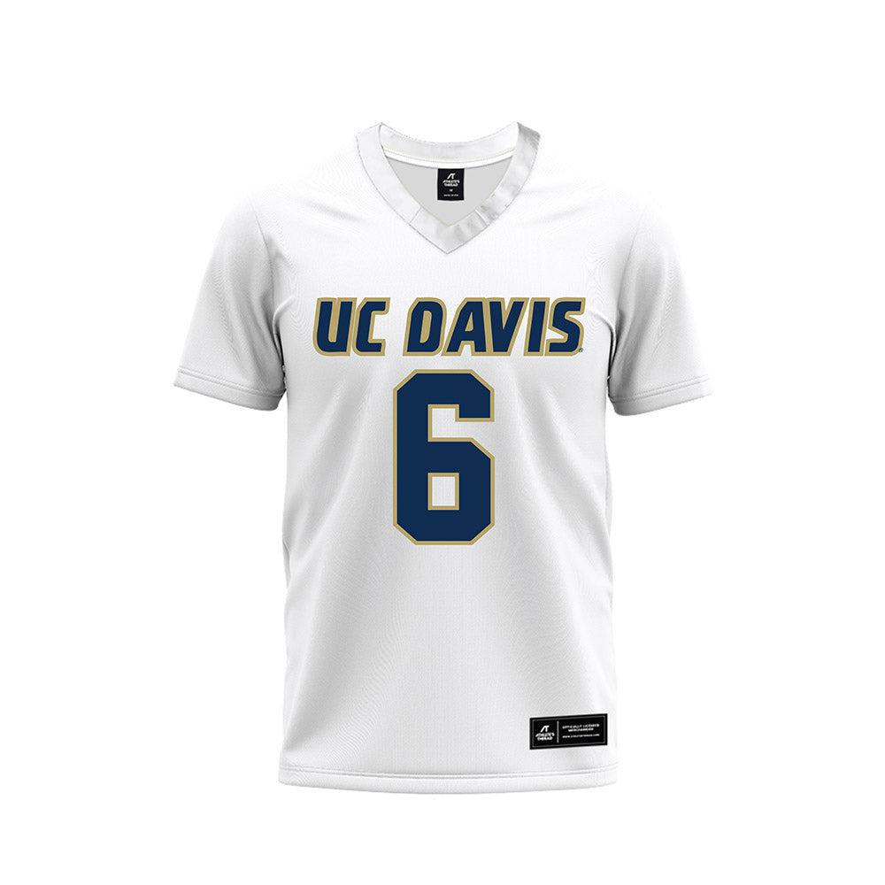 UC Davis - NCAA Football : Trey Carr - White Premium Football Jersey-0