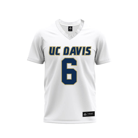 UC Davis - NCAA Football : Trey Carr - White Premium Football Jersey-0