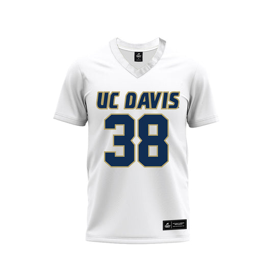 UC Davis - NCAA Football : Mason Walsh - White Premium Football Jersey-0
