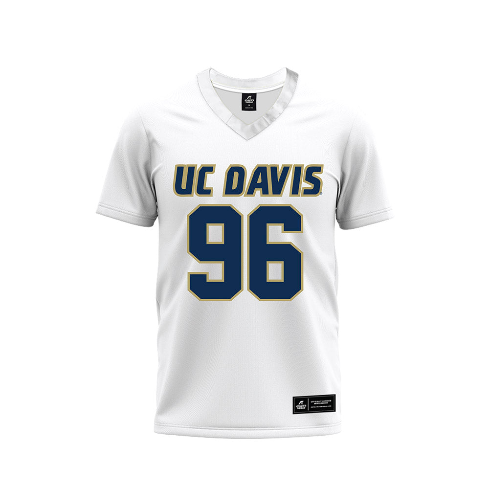 UC Davis - NCAA Football : Jaden Few - White Premium Football Jersey-0