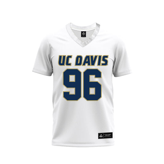UC Davis - NCAA Football : Jaden Few - White Premium Football Jersey-0