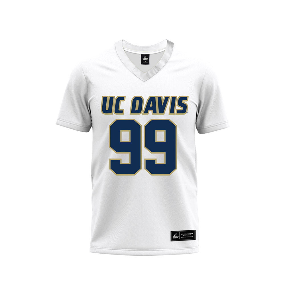 UC Davis - NCAA Football : Tyler Parker - White Premium Football Jersey-0