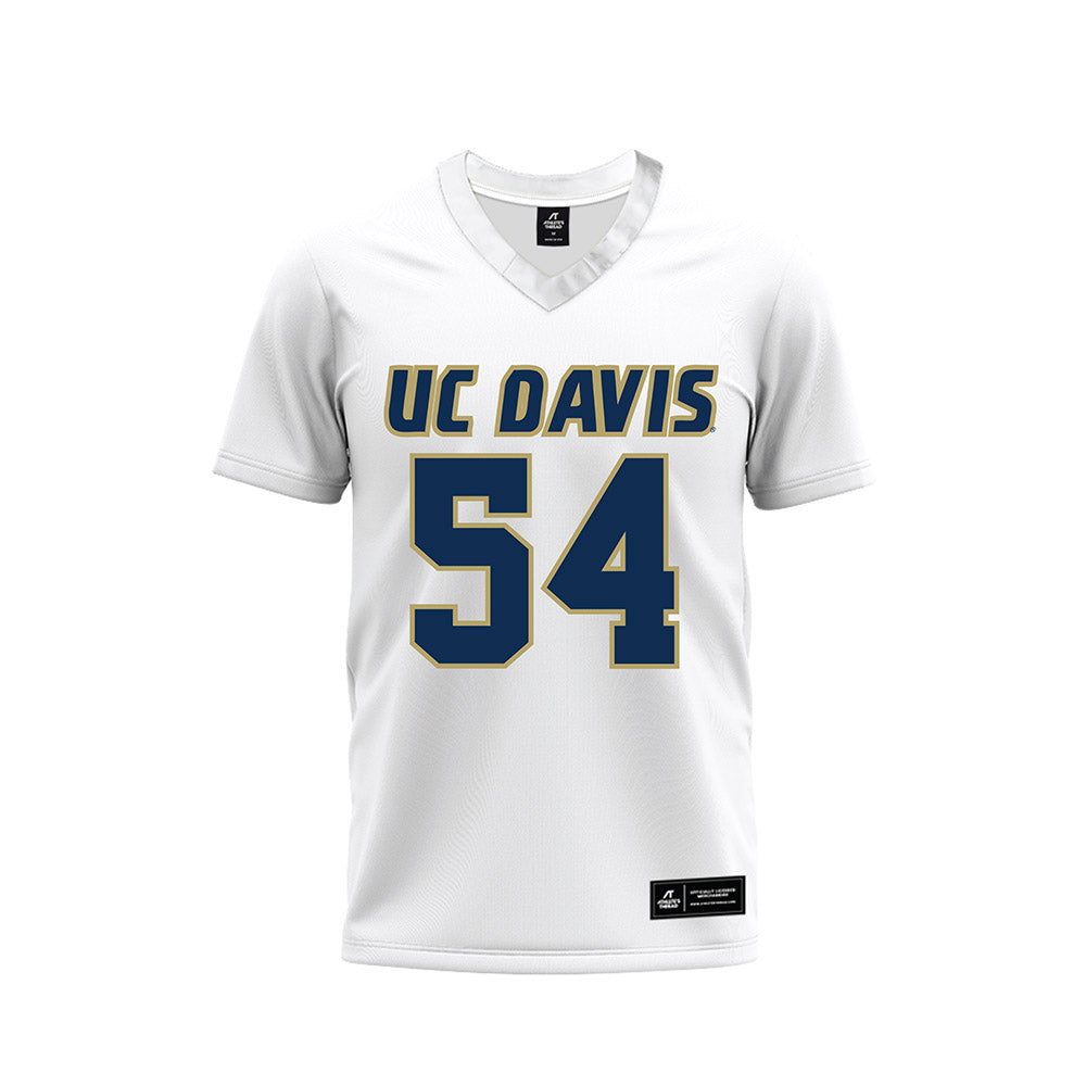 UC Davis - NCAA Football : Jake Williams - White Premium Football Jersey-0