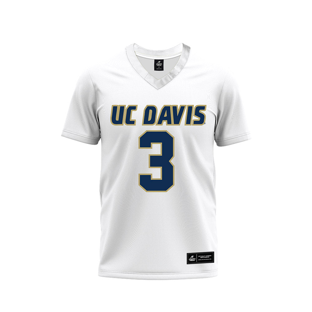 UC Davis - NCAA Football : Ty Richardson - White Premium Football Jersey-0