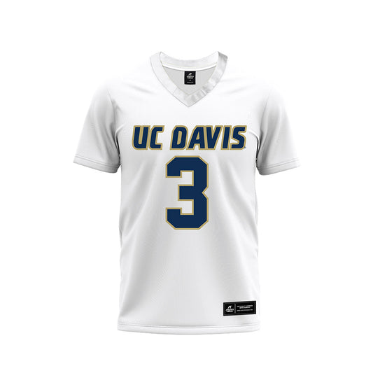 UC Davis - NCAA Football : Ty Richardson - White Premium Football Jersey-0