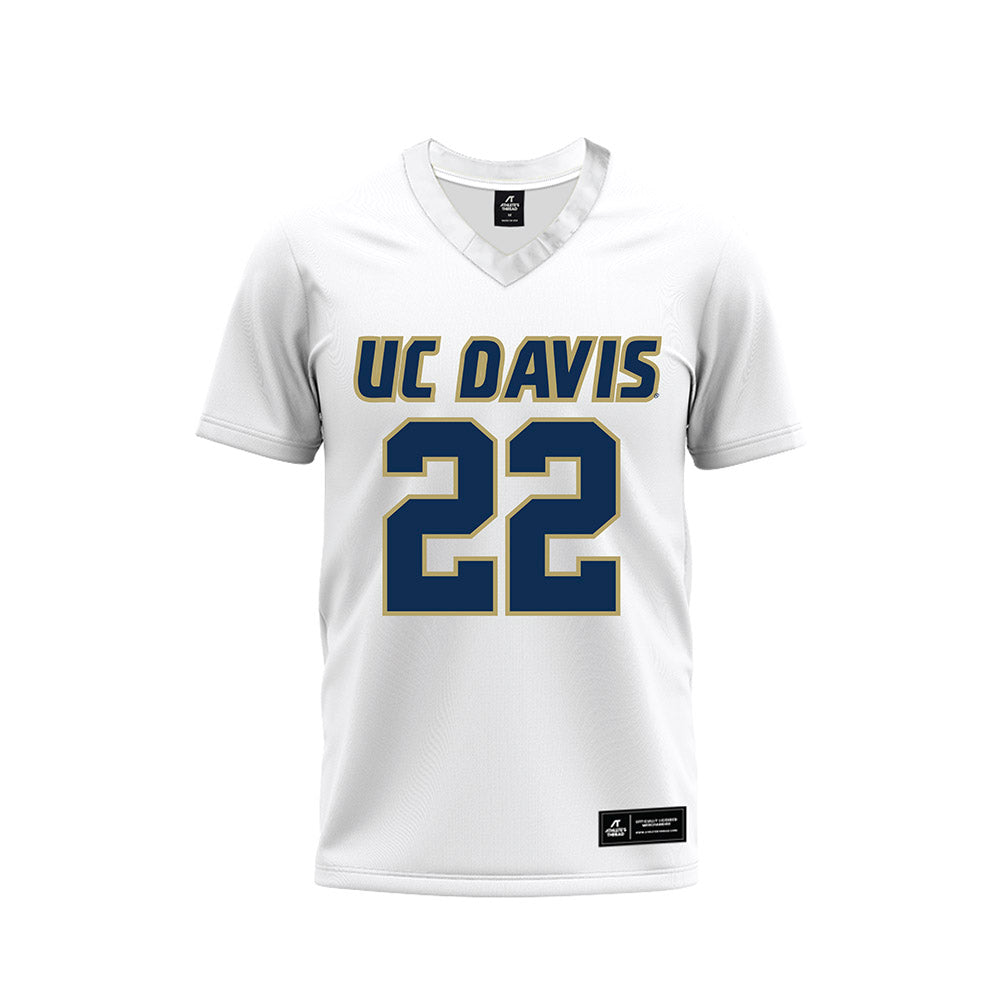 UC Davis - NCAA Football : Charlie Allen - White Premium Football Jersey-0