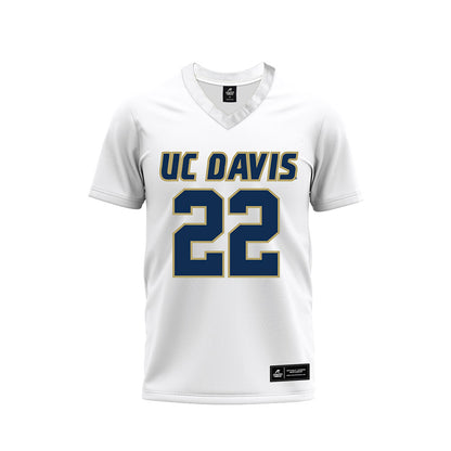 UC Davis - NCAA Football : Charlie Allen - White Premium Football Jersey-0