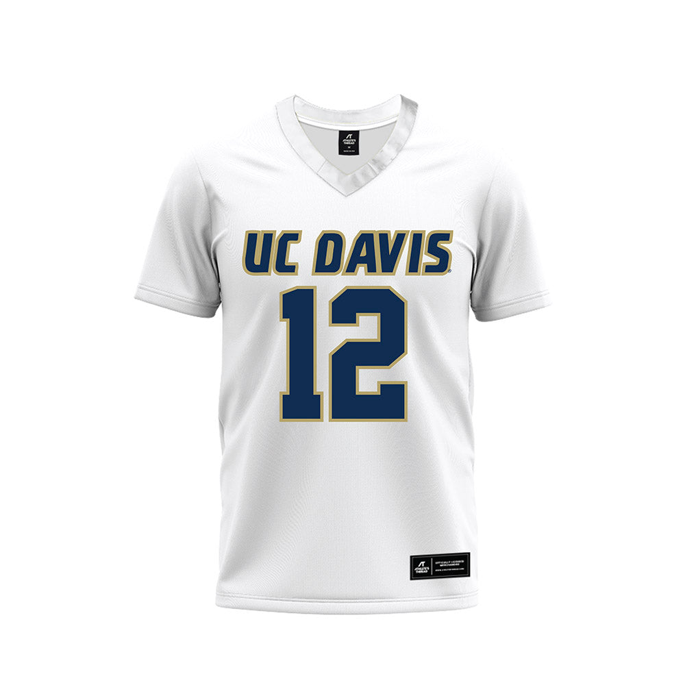 UC Davis - NCAA Football : Jackson Kollock - White Premium Football Jersey-0