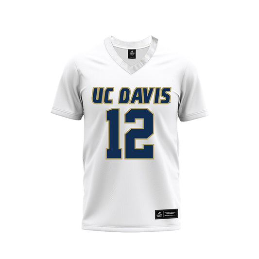UC Davis - NCAA Football : Jackson Kollock - White Premium Football Jersey-0