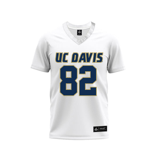 UC Davis - NCAA Football : Jordan Rogers - White Premium Football Jersey-0