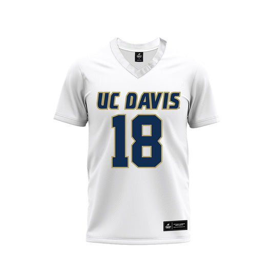 UC Davis - NCAA Football : Koen Parnell - White Premium Football Jersey-0