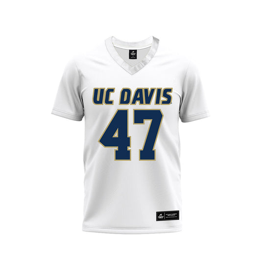 UC Davis - NCAA Football : Macray Madruga - White Premium Football Jersey-0