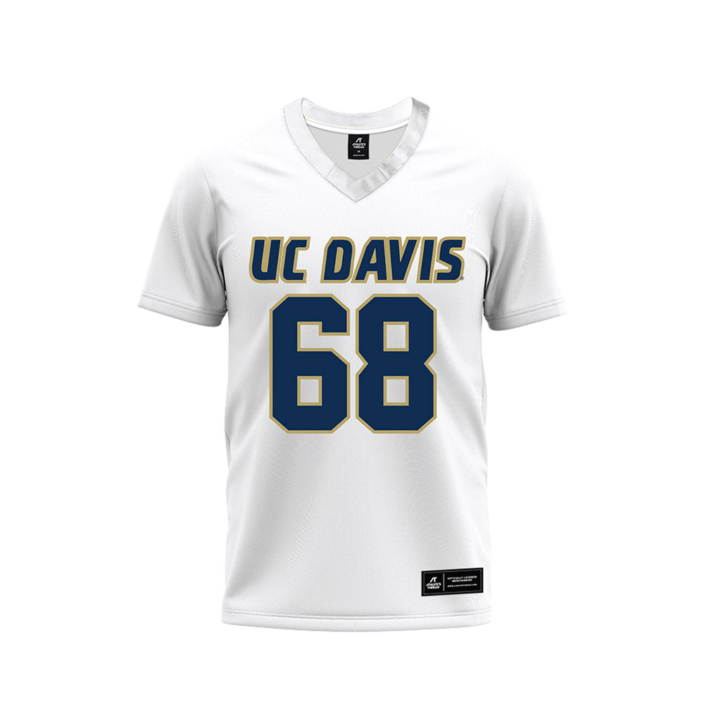 UC Davis - NCAA Football : Xander Grayson - White Premium Football Jersey-0
