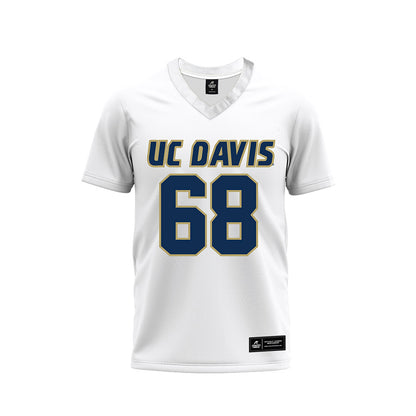 UC Davis - NCAA Football : Xander Grayson - White Premium Football Jersey-0