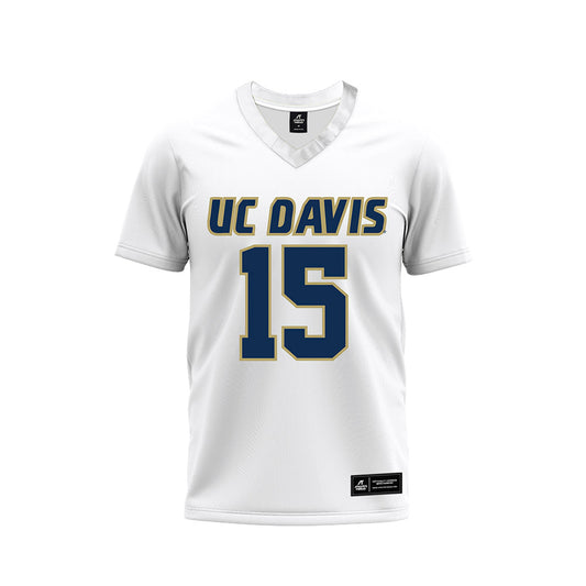 UC Davis - NCAA Football : Jordan Rogers - White Premium Football Jersey-0