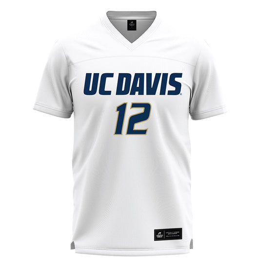UC Davis - NCAA Women's Lacrosse : Kate Donnelley - White Lacrosse Jersey-0