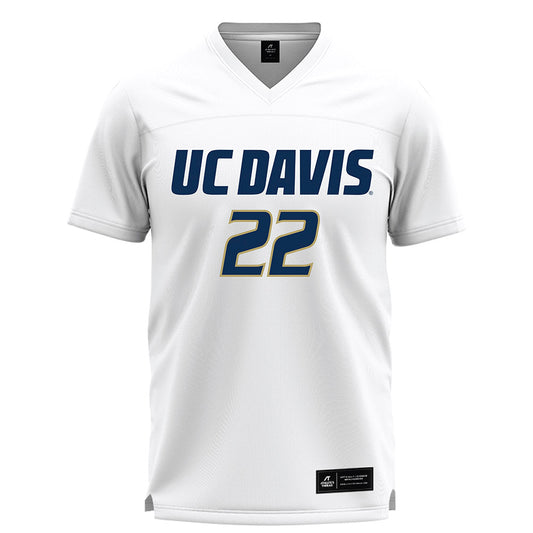 UC Davis - NCAA Women's Lacrosse : Ava Horrocks - White Lacrosse Jersey-0