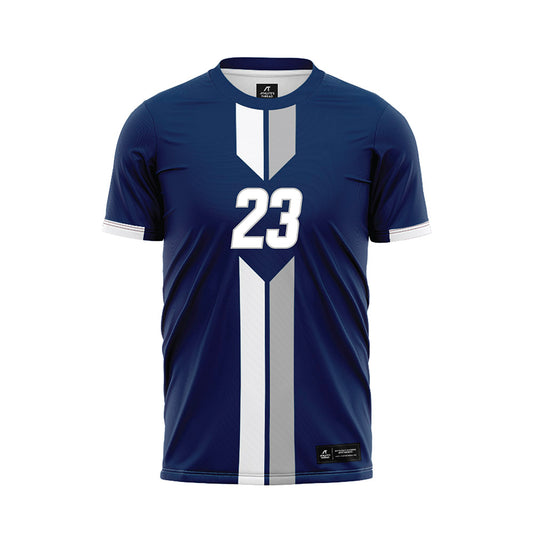 UC Davis - NCAA Men's Soccer : Michael Bulloch - Blue Soccer Jersey-0