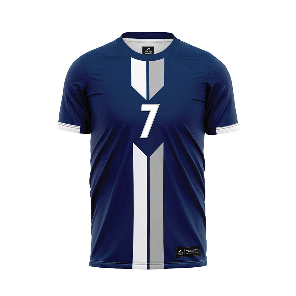 UC Davis - NCAA Men's Soccer : Tristan Wouters - Blue Soccer Jersey-0