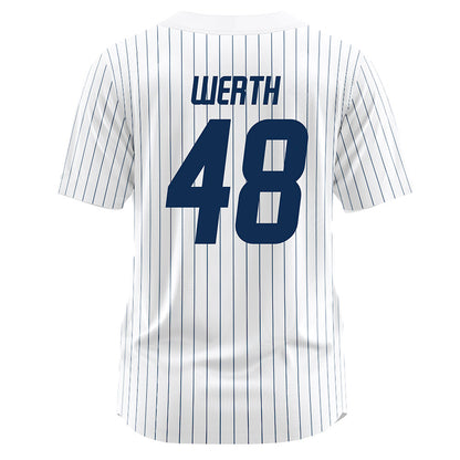 UC Davis - NCAA Baseball : Taylor Werth - White Jersey-1