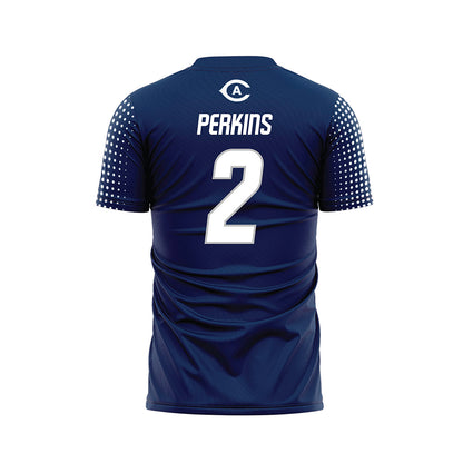 UC Davis - NCAA Women's Soccer : Lakelee Perkins - Blue Soccer Jersey-1