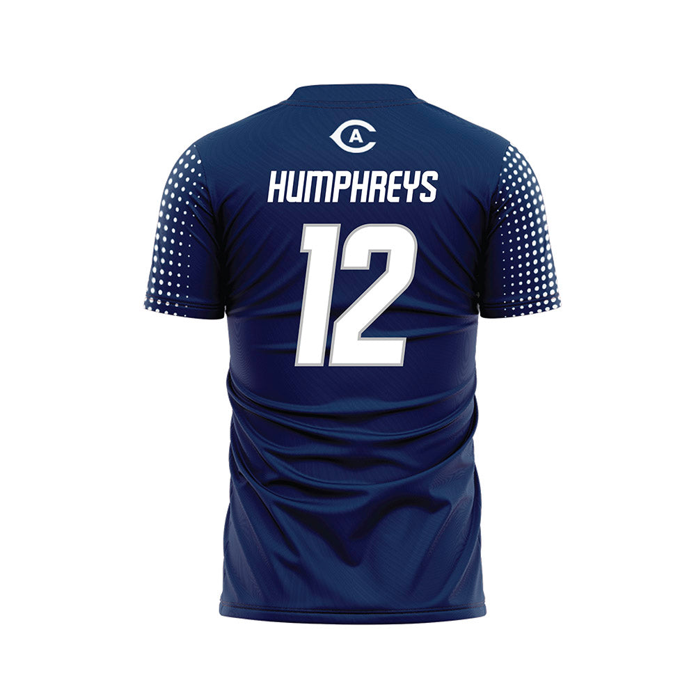 UC Davis - NCAA Women's Soccer : Summer Humphreys - Blue Soccer Jersey-1
